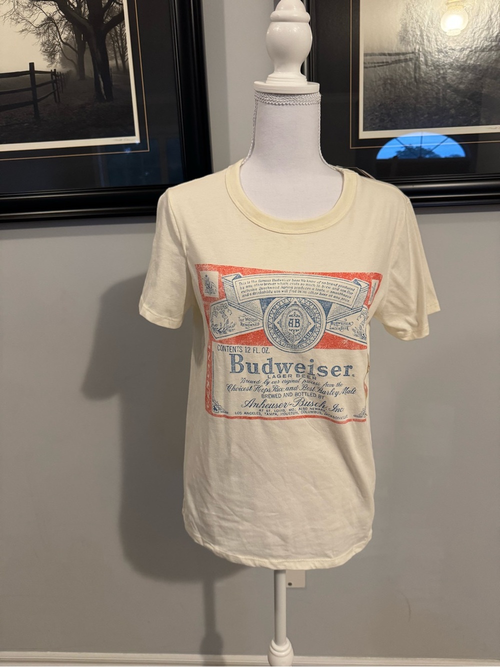 Cream Short-Sleeve Tee - Budweiser